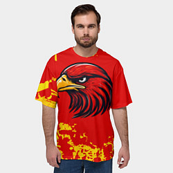 Футболка оверсайз мужская Атланта Хокс орел, цвет: 3D-принт — фото 2