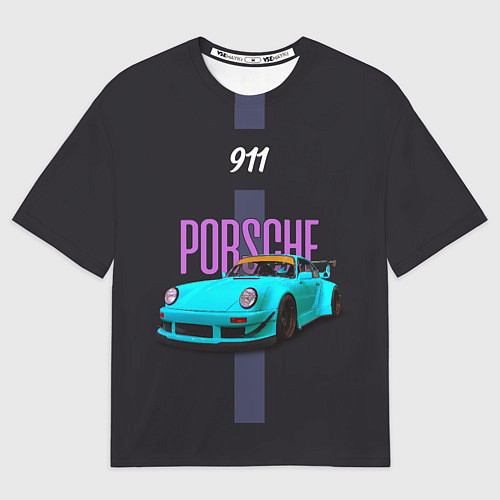 Мужская футболка оверсайз Немецкий автомобиль Porsche 911 / 3D-принт – фото 1