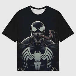 Мужская футболка оверсайз Веном - черная смерть