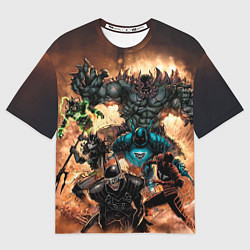 Мужская футболка оверсайз Бэтмен темные ночи