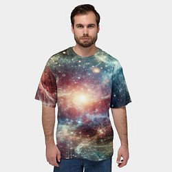 Футболка оверсайз мужская Космическая туманность, цвет: 3D-принт — фото 2