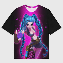 Мужская футболка оверсайз Jinx Arcane League of Legends game