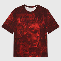 Мужская футболка оверсайз Спящий андроид