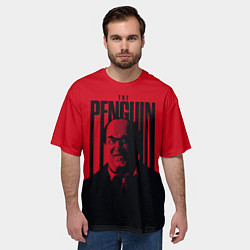 Футболка оверсайз мужская Освальд Кобб Пингвин, цвет: 3D-принт — фото 2