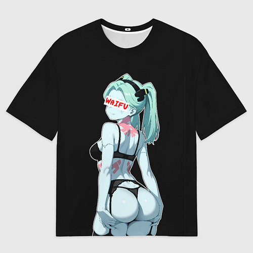 Мужская футболка оверсайз Rebecca waifu - Cyberpunk / 3D-принт – фото 1