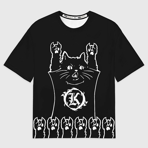 Мужская футболка оверсайз Кукрыниксы: рок кот / 3D-принт – фото 1