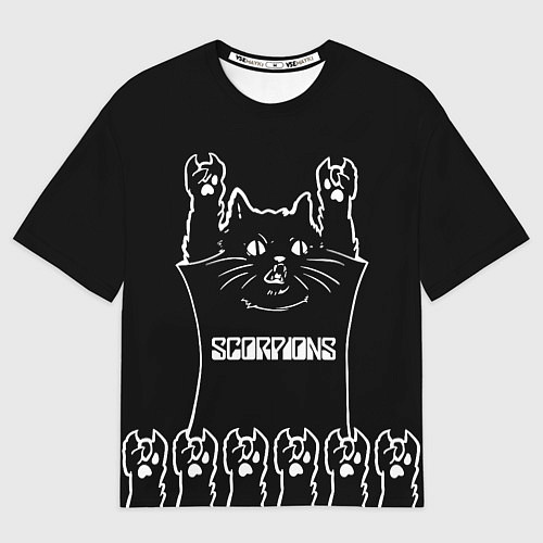Мужская футболка оверсайз Scorpions: cat rock / 3D-принт – фото 1