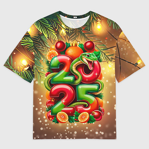 Мужская футболка оверсайз Змеи к нам приходят / 3D-принт – фото 1