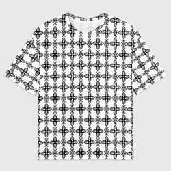 Мужская футболка оверсайз Цветочная готика