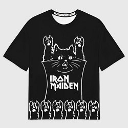 Мужская футболка оверсайз Iron Maiden: cat rock