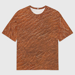 Футболка оверсайз мужская Текстура кожи миндального цвета, цвет: 3D-принт