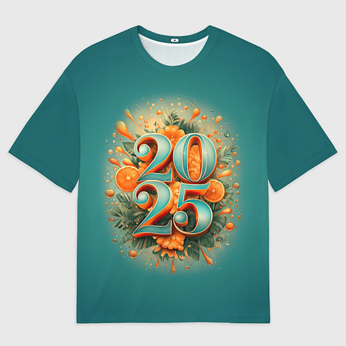 Мужская футболка оверсайз Мандариновый 2025 / 3D-принт – фото 1