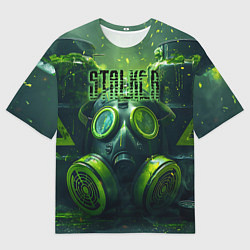 Мужская футболка оверсайз Сталкерский противогаз