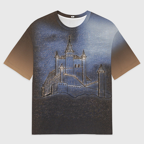 Мужская футболка оверсайз Замок принцессы / 3D-принт – фото 1
