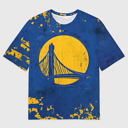 Мужская футболка оверсайз Голден Стэйт Уорриорз лого