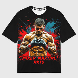 Футболка оверсайз мужская Смешанные боевые искусства, цвет: 3D-принт
