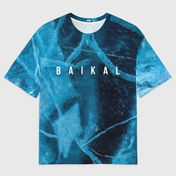 Футболка оверсайз мужская Лёд Байкала, цвет: 3D-принт