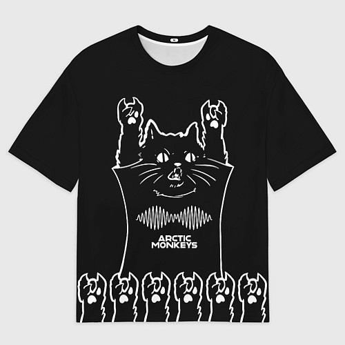 Мужская футболка оверсайз Arctic Monkeys: cat rock / 3D-принт – фото 1