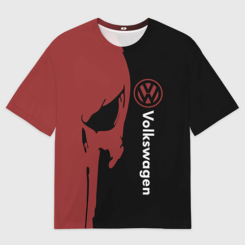 Мужская футболка оверсайз Volkswagen и череп / 3D-принт – фото 1