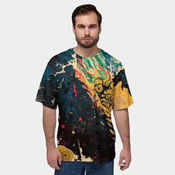 Футболка оверсайз мужская Абстракция ктулху - нейросеть, цвет: 3D-принт — фото 2