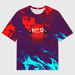 Футболка оверсайз мужская Вартандер неоновый огонь, цвет: 3D-принт