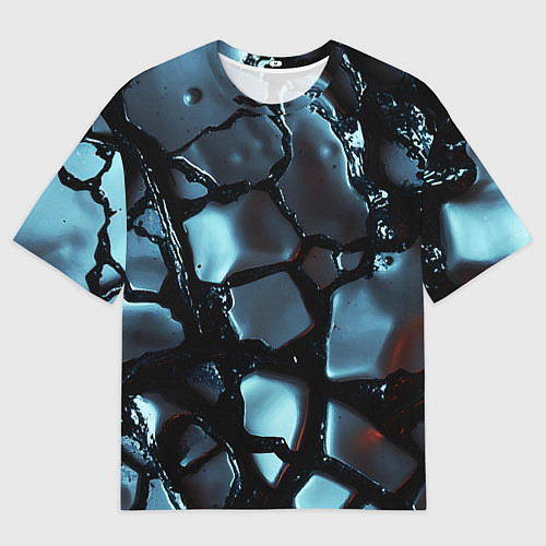 Мужская футболка оверсайз The liquid substance is grey / 3D-принт – фото 1