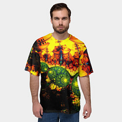 Футболка оверсайз мужская Абстракция осколки, цвет: 3D-принт — фото 2
