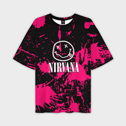 Мужская футболка оверсайз Nirvana pink color