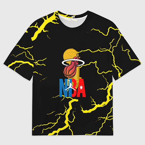 Мужская футболка оверсайз NBA storm / 3D-принт – фото 1