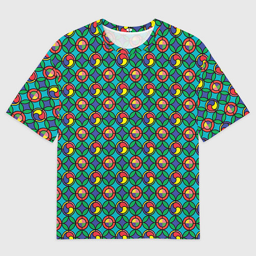 Мужская футболка оверсайз Витраж / 3D-принт – фото 1