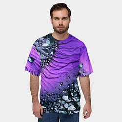Футболка оверсайз мужская Камни и фиолетовая земля, цвет: 3D-принт — фото 2
