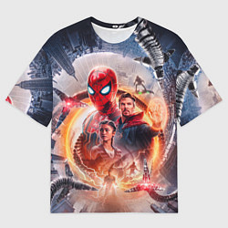 Футболка оверсайз мужская Герои Человек паук нет пути домой, цвет: 3D-принт
