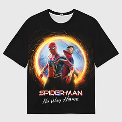 Футболка оверсайз мужская Доктор Стрэндж и Человек паук нет пути домой, цвет: 3D-принт