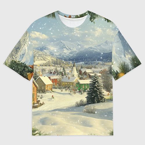 Мужская футболка оверсайз Дух рождества / 3D-принт – фото 1