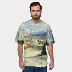 Футболка оверсайз мужская Дух рождества, цвет: 3D-принт — фото 2