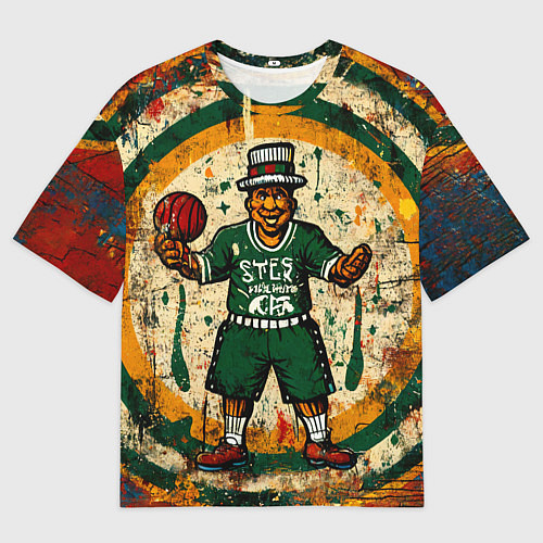 Мужская футболка оверсайз Бостон Селтикс кельт / 3D-принт – фото 1