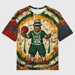 Мужская футболка оверсайз Бостон Селтикс кельт