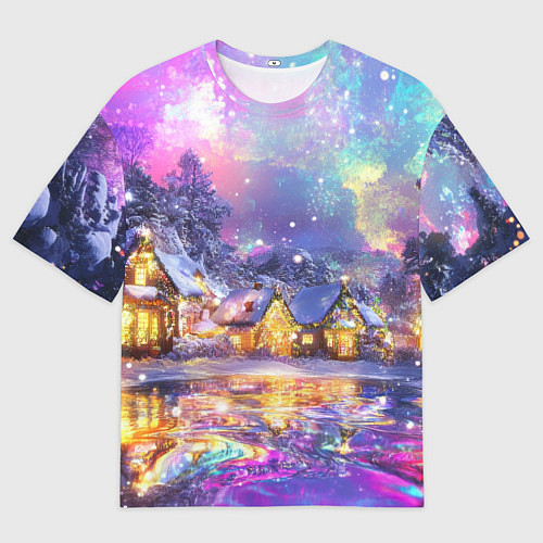 Мужская футболка оверсайз Настроение рождества / 3D-принт – фото 1