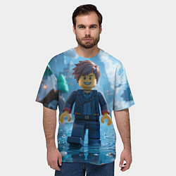 Футболка оверсайз мужская Роблокс человек дождя, цвет: 3D-принт — фото 2