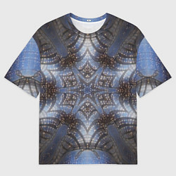 Футболка оверсайз мужская Снежинка в космосе, цвет: 3D-принт