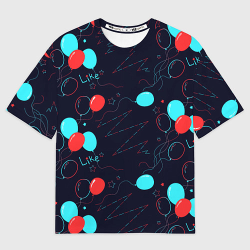 Мужская футболка оверсайз Воздушные шары для праздника / 3D-принт – фото 1
