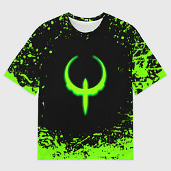 Футболка оверсайз мужская Quake кислотные краски, цвет: 3D-принт