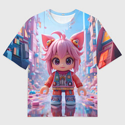 Мужская футболка оверсайз Роблокс хорошенький человечек