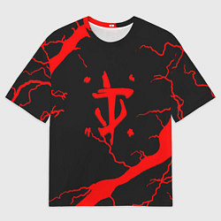 Футболка оверсайз мужская Doom storm steel, цвет: 3D-принт