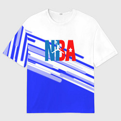 Мужская футболка оверсайз NBA geometry steel
