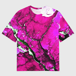 Футболка оверсайз мужская Розовый треснувший камень, цвет: 3D-принт