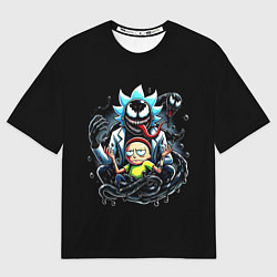 Мужская футболка оверсайз Morty and Rick - we are Venom