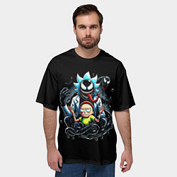 Футболка оверсайз мужская Morty and Rick - we are Venom, цвет: 3D-принт — фото 2