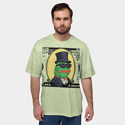 Футболка оверсайз мужская Pepe is the main cryptocurrency, цвет: 3D-принт — фото 2