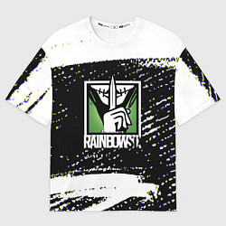 Футболка оверсайз мужская Rainbow six краски штрихи, цвет: 3D-принт